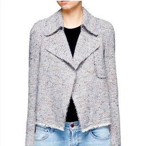 Theory Menefer R Frayed Edge Tweed Jacket